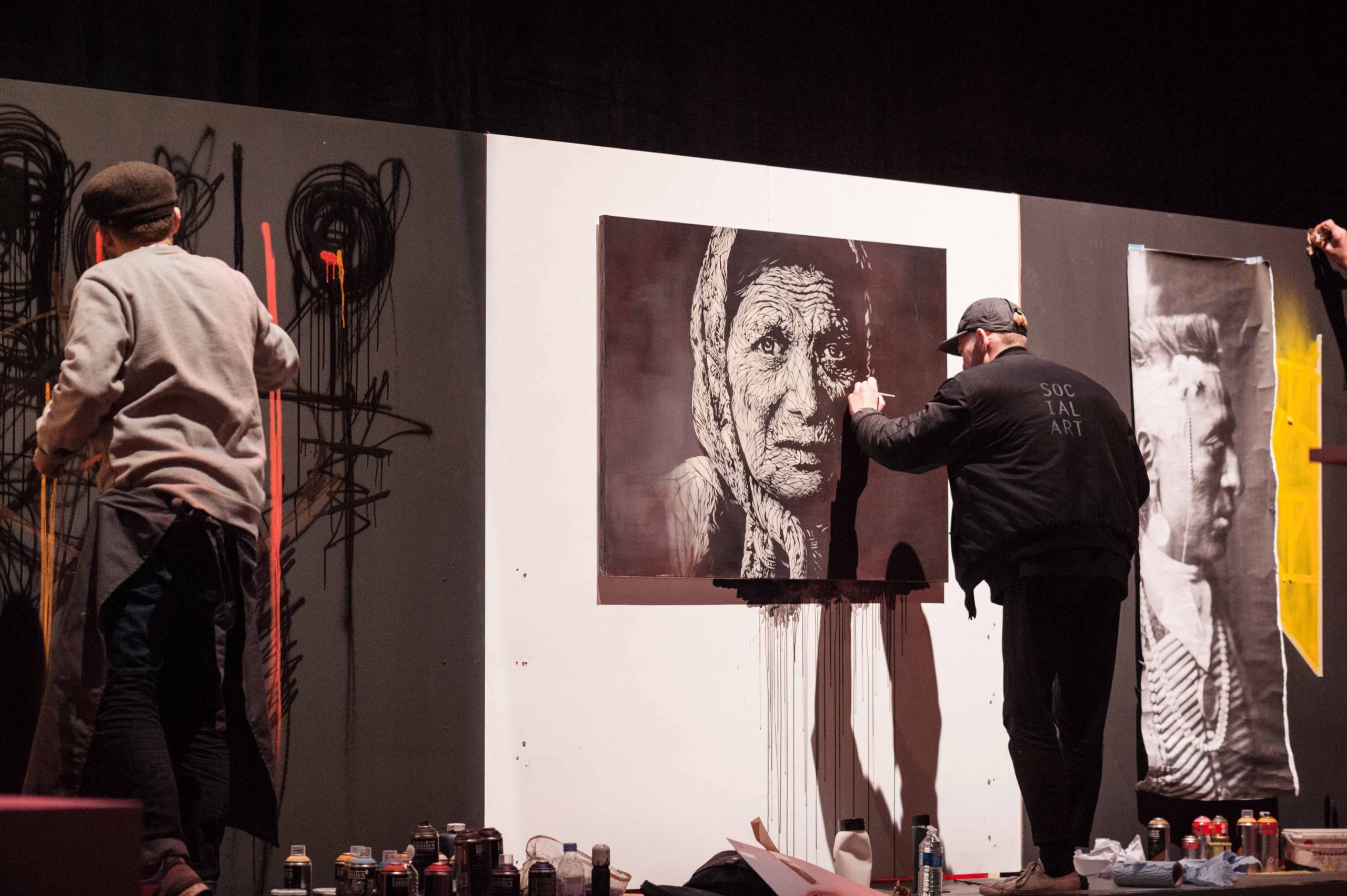 Live painting by NASTI during the 2017 Kick Off