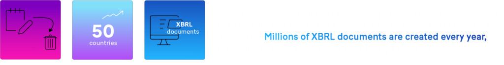 Standing for “eXtensible Business Reporting Language”, the open international standard is used by more than 50 countries around the world. Millions of XBRL documents are created every year, replacing paper-based reports with digital versions.