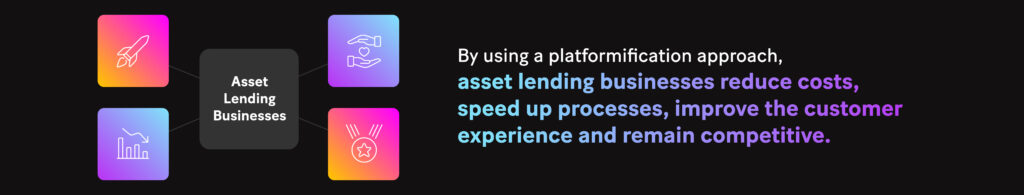 Picture: By using a platformification approach, asset lending businesses reduce costs, speed up processes, improve the customer experience (CX) and remain competitive